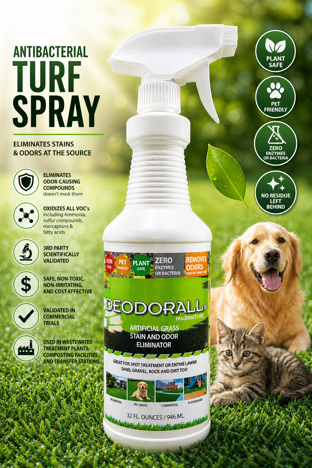 DEODORALL® | TURF CLEANER | STAIN & ODOR ELIMINATOR – Orange
